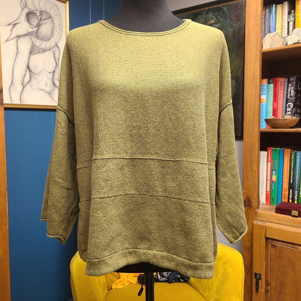 purejill Kimono Oversize Sweater Shirt With Front Pocket Size XS